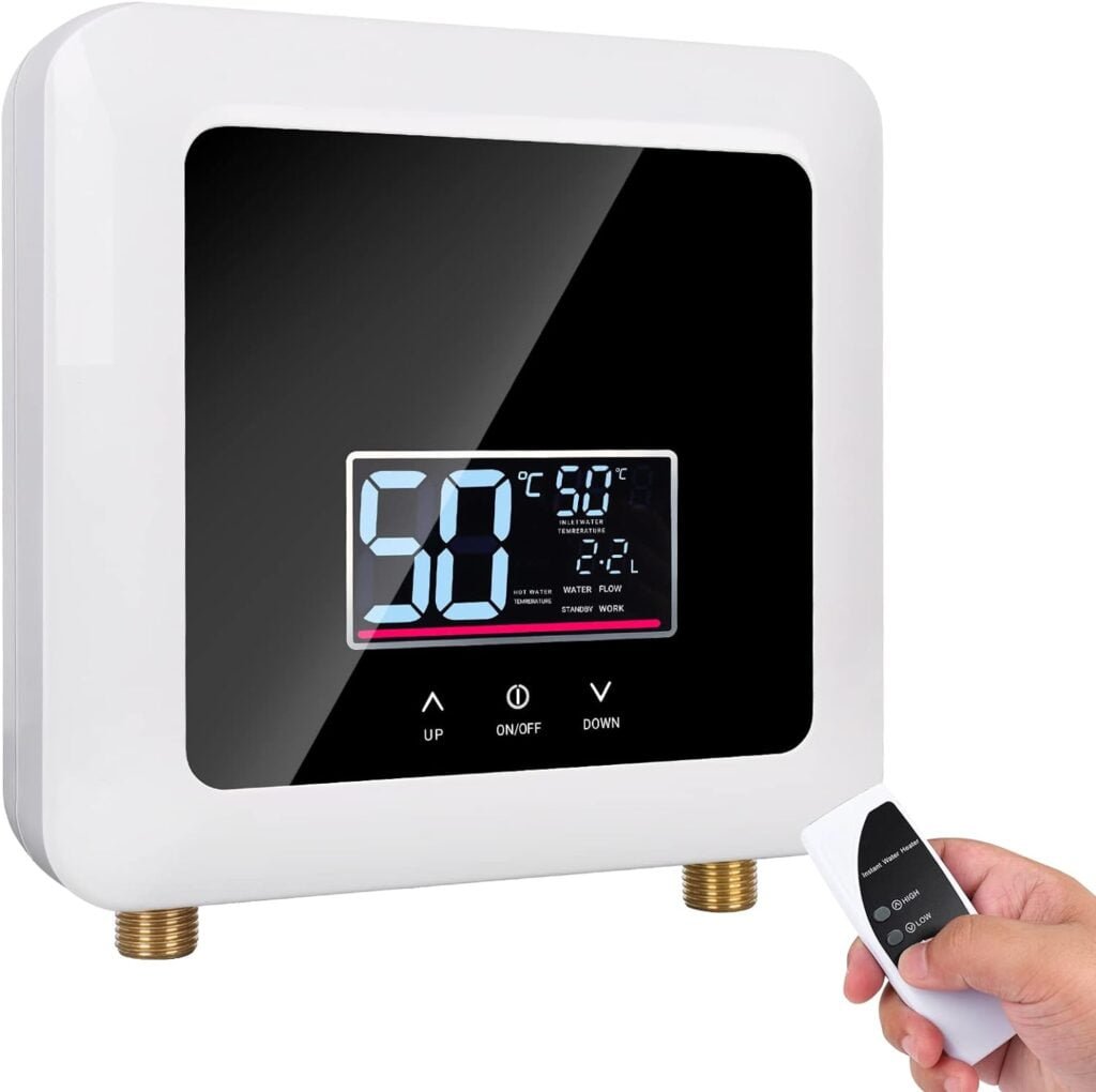 Tankless Water Heater,5500W LED Display/Self Modulating/Point of Use 110V Instant Hot Water Heater Electric, Cant Use Socket Tankless Water Heater,5500W LED Display/Self Modulating/Point of Use 110V Instant Hot Water Heater Electric, Cant Use Socket