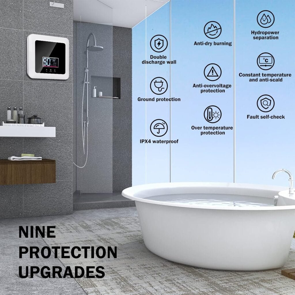 Tankless Water Heater,5500W LED Display/Self Modulating/Point of Use 110V Instant Hot Water Heater Electric, Cant Use Socket Tankless Water Heater,5500W LED Display/Self Modulating/Point of Use 110V Instant Hot Water Heater Electric, Cant Use Socket