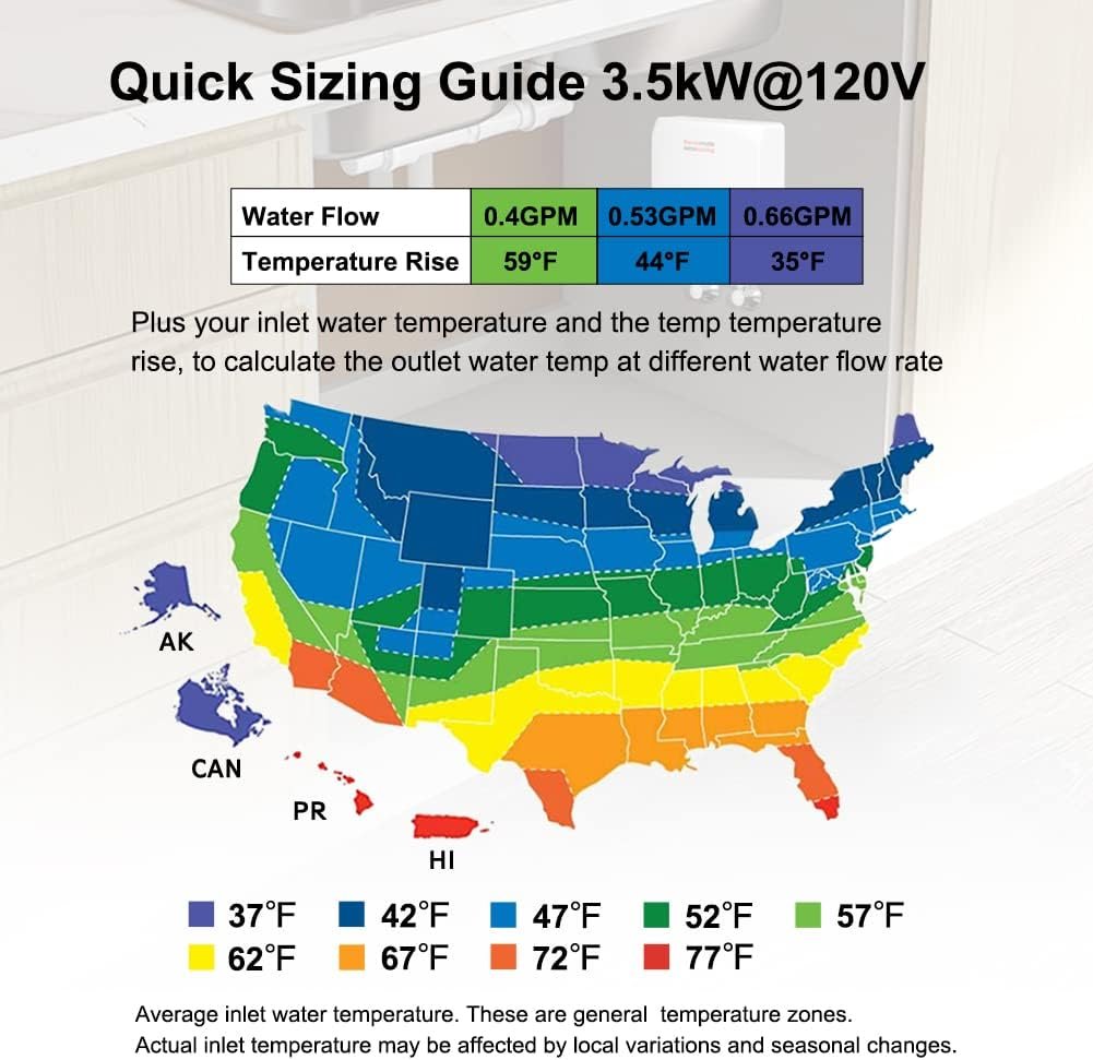 thermomate Tankless Water Heater Electric 3.5kW 120V Hard Wired Point of Use On Demand Hot Water Heater and Tankless Water Heater Electric 6kW 240V thermomate Tankless Water Heater Electric 3.5kW 120V Hard Wired Point of Use On Demand Hot Water Heater and Tankless Water Heater Electric 6kW 240V