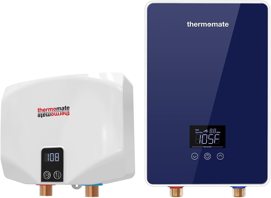 thermomate Tankless Water Heater Electric 3.5kW 120V Hard Wired Point of Use On Demand Hot Water Heater and Tankless Water Heater Electric 6kW 240V thermomate Tankless Water Heater Electric 3.5kW 120V Hard Wired Point of Use On Demand Hot Water Heater and Tankless Water Heater Electric 6kW 240V