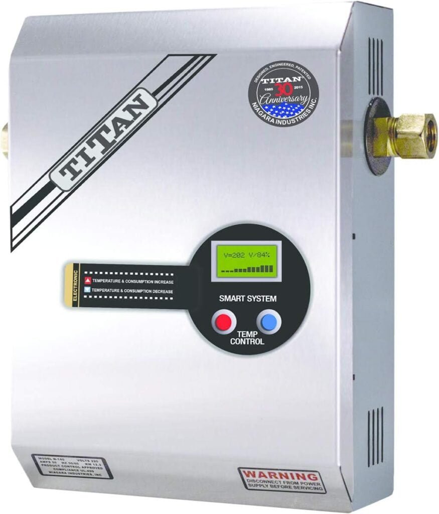 Titan N-120S SCR2 Tankless Water Heater Electric 11.8 KW 220 Volt 54 AMP Titan N-120S SCR2 Tankless Water Heater Electric 11.8 KW 220 Volt 54 AMP