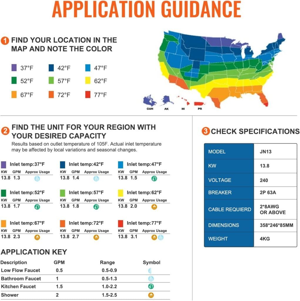 VEVOR Electric Tankless Water Heater, 13.8KW Instant Hot Water Heater, Digital Temperature Display  Easy Installation  24-Hour Water Supply, For Kitchen Bathroom Shower Mall Salon VEVOR Electric Tankless Water Heater, 13.8KW Instant Hot Water Heater, Digital Temperature Display  Easy Installation  24-Hour Water Supply, For Kitchen Bathroom Shower Mall Salon