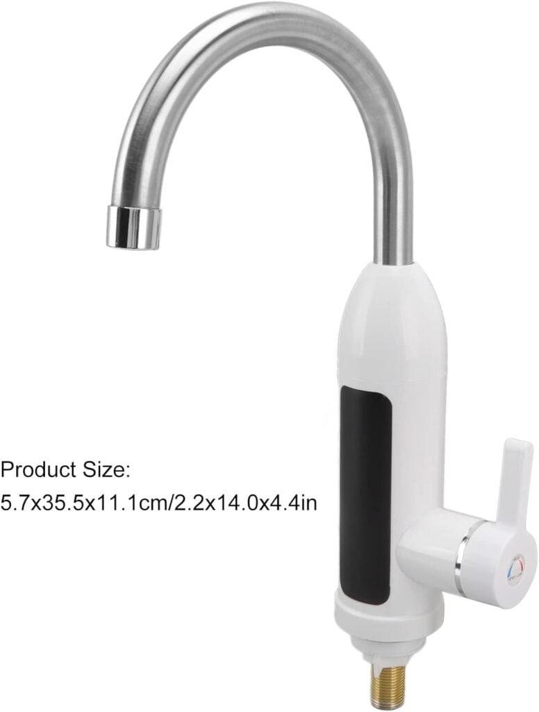 VTOSEN Electric Tankless Water Heater Faucet 3000W, Stainless Steel Kitchen Electric Water Heater Tap IPX4 for Tankless Hot Water, ABS Water Heating Faucet with LED Digital Display 30-60 ℃(US 110V) VTOSEN Electric Tankless Water Heater Faucet 3000W, Stainless Steel Kitchen Electric Water Heater Tap IPX4 for Tankless Hot Water, ABS Water Heating Faucet with LED Digital Display 30-60 ℃(US 110V)