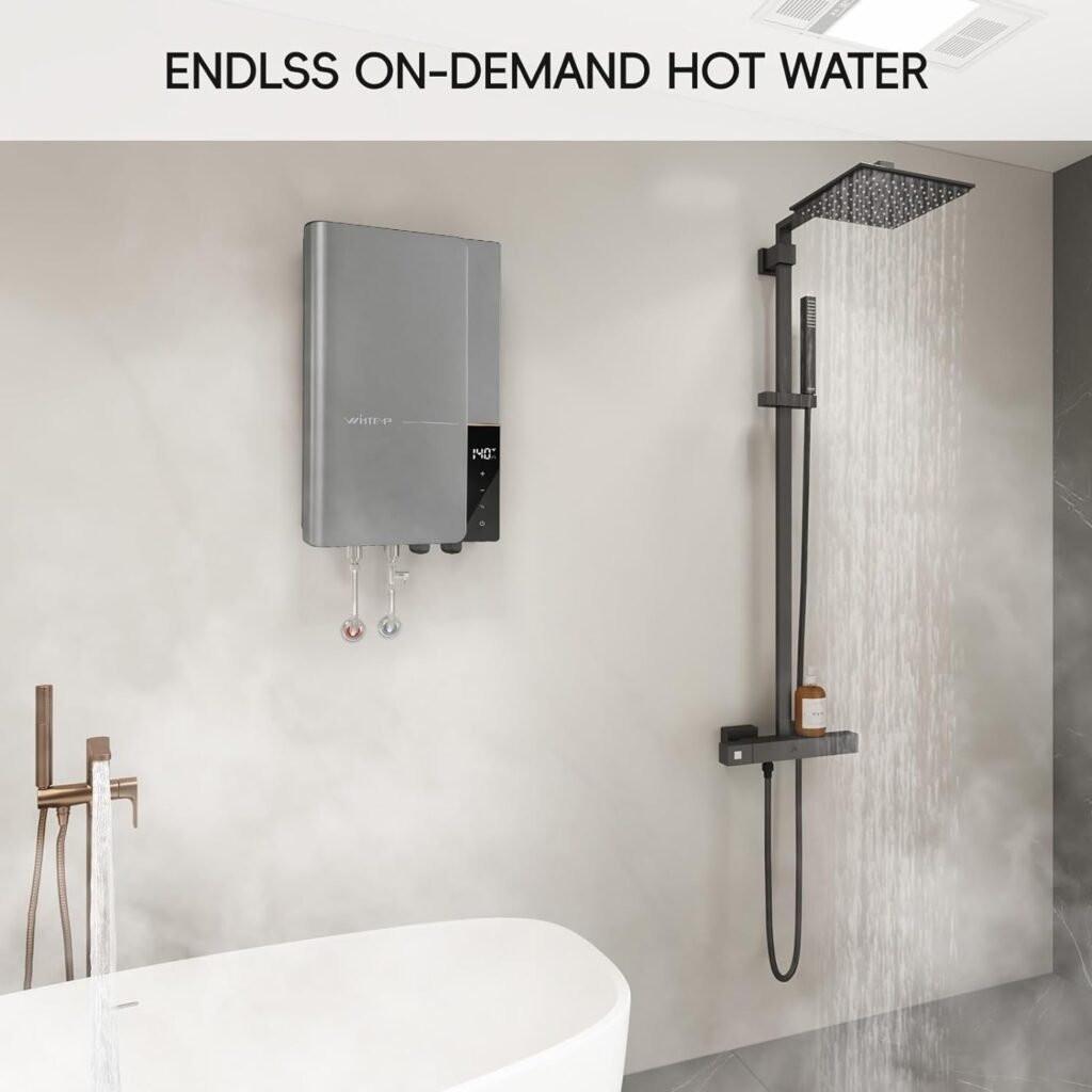 WINTEMP Tankless Water Heater Electric 27KW 240V, Suitable for Whole - House Hot Water Supply, Self - Regulating On - Demand Hot Water Wigital Temperature Display WIFI Control WN27 WINTEMP Tankless Water Heater Electric 27KW 240V, Suitable for Whole - House Hot Water Supply, Self - Regulating On - Demand Hot Water Wigital Temperature Display WIFI Control WN27