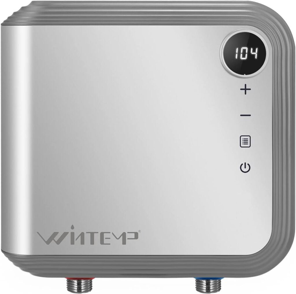 WINTEMP Tankless Water Heater Electric 3.5KW 120V, Designed to Provide Hot Water on Demand Without the Need for a Storage Tank, Use a Self - Adjusting Rotatable Digital Display Silver WINTEMP Tankless Water Heater Electric 3.5KW 120V, Designed to Provide Hot Water on Demand Without the Need for a Storage Tank, Use a Self - Adjusting Rotatable Digital Display Silver