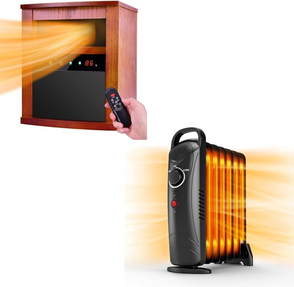 Air Choice Oil Heater and Infrared Heater Kit, Portable Heater with Fast Heating Feature, Room Heater for Indoor Use and Outdoors Air Choice Oil Heater and Infrared Heater Kit, Portable Heater with Fast Heating Feature, Room Heater for Indoor Use and Outdoors