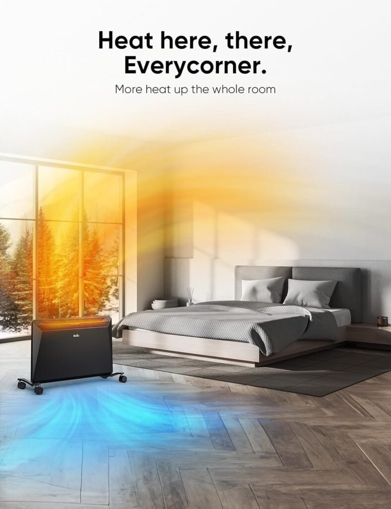 Ballu Convection Space Heaters for Indoor Use,1500W Whole Room Heating with Remote,24 hours Timer,Eco,Stand  Wall mount,Large Room Panel Electric Space Heater Ballu Convection Space Heaters for Indoor Use,1500W Whole Room Heating with Remote,24 hours Timer,Eco,Stand  Wall mount,Large Room Panel Electric Space Heater