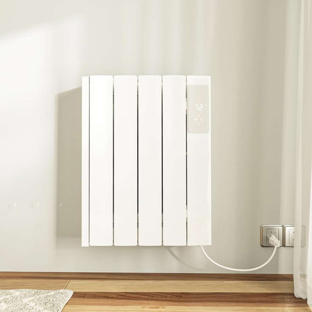 BREEZEHEAT 800w Plug-in Electric Panel Heater-Wall Heaters for Indoor Use, Freestanding/Wall Mount Space Heater w/Digital Display, 24/7 Heating, Adjustable Thermostat,Safety Protection, White BREEZEHEAT 800w Plug-in Electric Panel Heater-Wall Heaters for Indoor Use, Freestanding/Wall Mount Space Heater w/Digital Display, 24/7 Heating, Adjustable Thermostat,Safety Protection, White