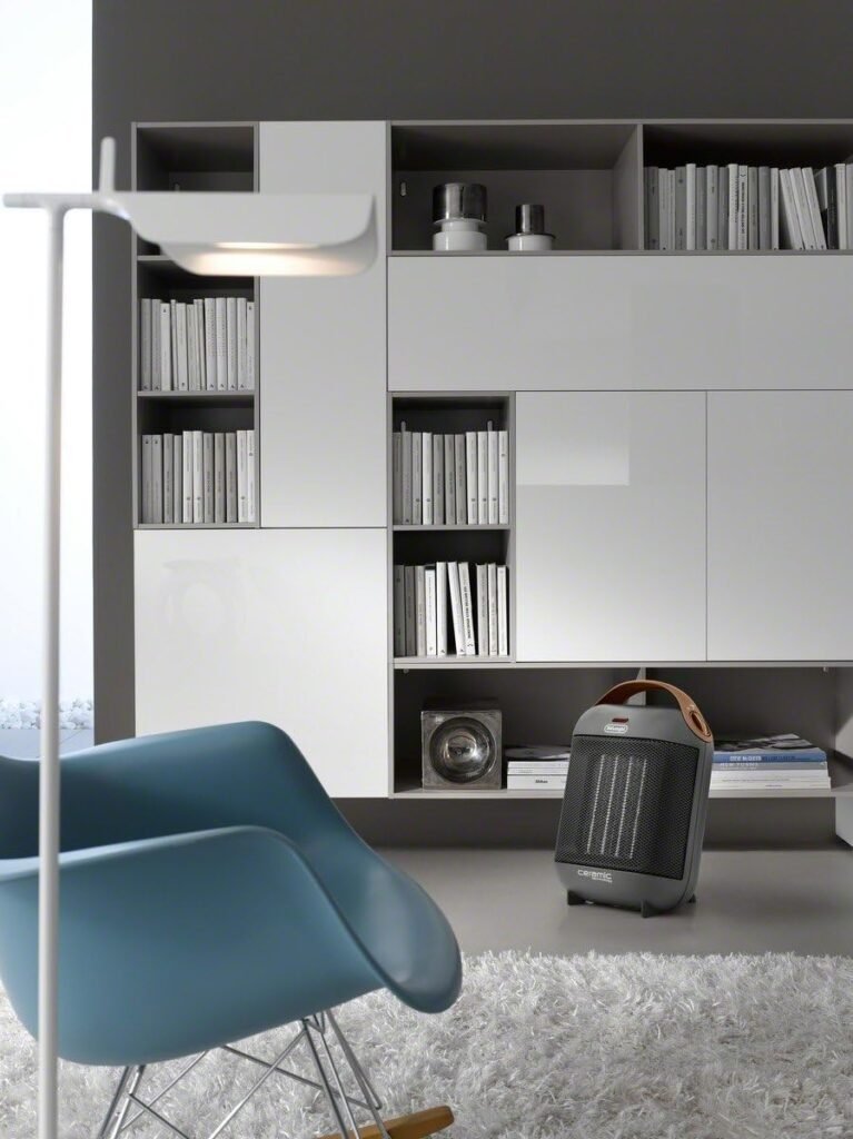 DeLonghi Convection Panel Heater, Asphalt Gray  FX30C15.G Capsule Ceramic Heater, 8w x 4d x 11h, Dark Gray