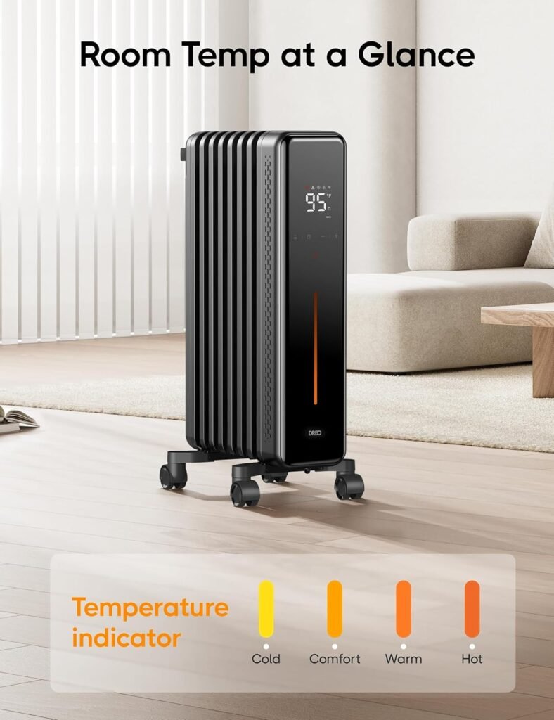 Dreo Radiator Heater, 1500W Portable Space Oil Filled with Remote Control, 4 Modes, Overheat  Tip-Over Protection, 24h Timer, Quiet, Large Space, Anti-scald Handle, Large Carpet Caster, Indoor Dreo Radiator Heater, 1500W Portable Space Oil Filled with Remote Control, 4 Modes, Overheat  Tip-Over Protection, 24h Timer, Quiet, Large Space, Anti-scald Handle, Large Carpet Caster, Indoor