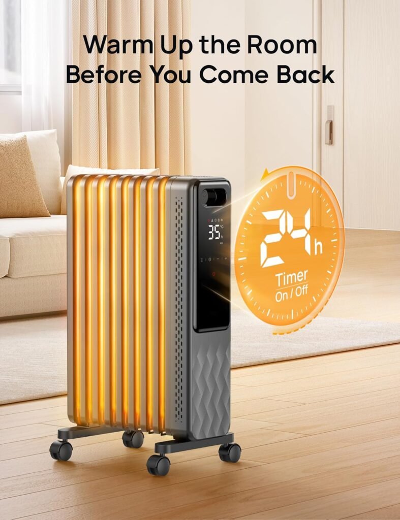 Dreo Radiator Heater, 1500W Portable Space Oil Filled with Remote Control, 4 Modes, Overheat  Tip-Over Protection, 24h Timer, Quiet, Large Space, Anti-scald Handle, Large Carpet Caster, Indoor Dreo Radiator Heater, 1500W Portable Space Oil Filled with Remote Control, 4 Modes, Overheat  Tip-Over Protection, 24h Timer, Quiet, Large Space, Anti-scald Handle, Large Carpet Caster, Indoor