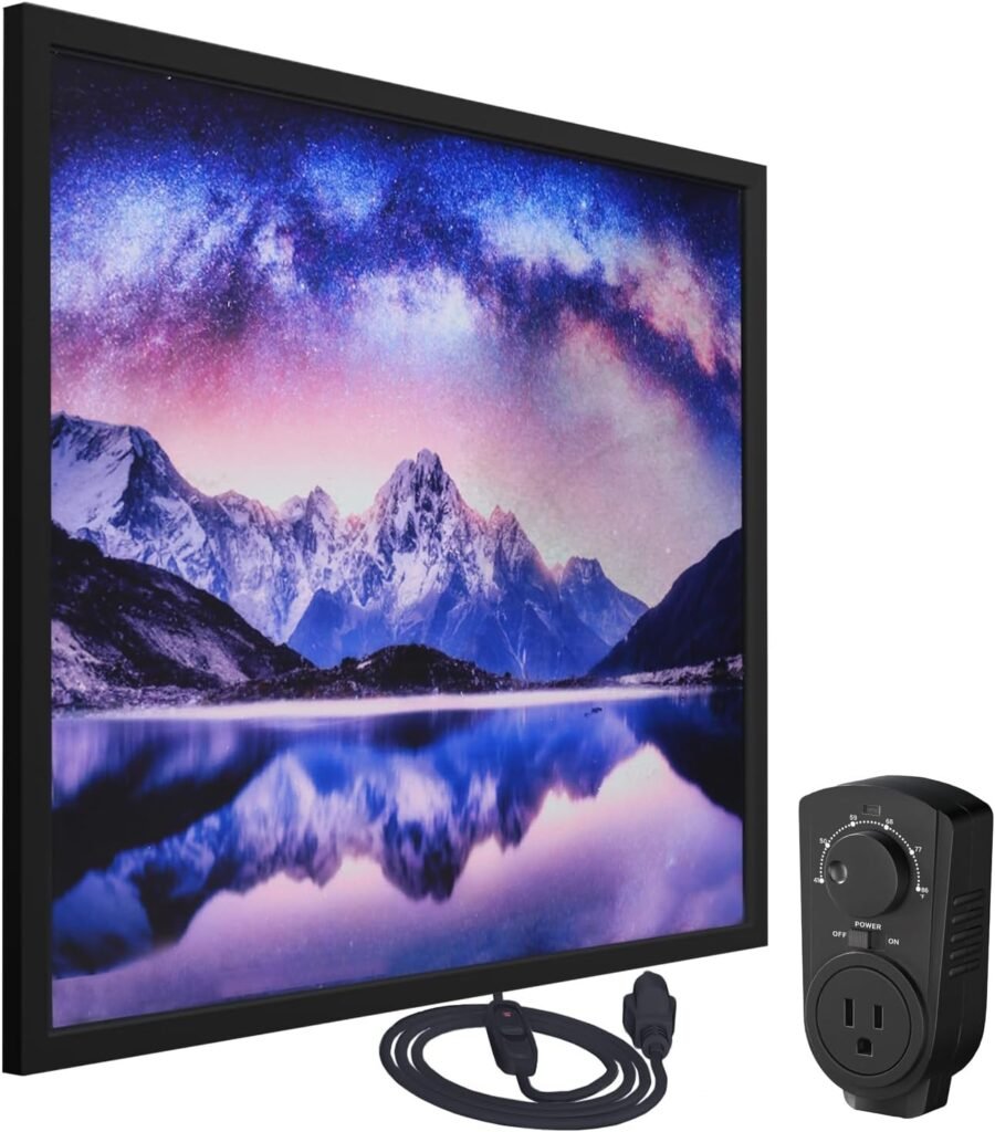 EconoHome 400W Infrared Wall Heater - Radiant Wall Heaters - Quick  Even Heat Distribution, Silent Fanless Operation, Thin  Sleek Profile - Overheat Protection Feature EconoHome 400W Infrared Wall Heater - Radiant Wall Heaters - Quick  Even Heat Distribution, Silent Fanless Operation, Thin  Sleek Profile - Overheat Protection Feature