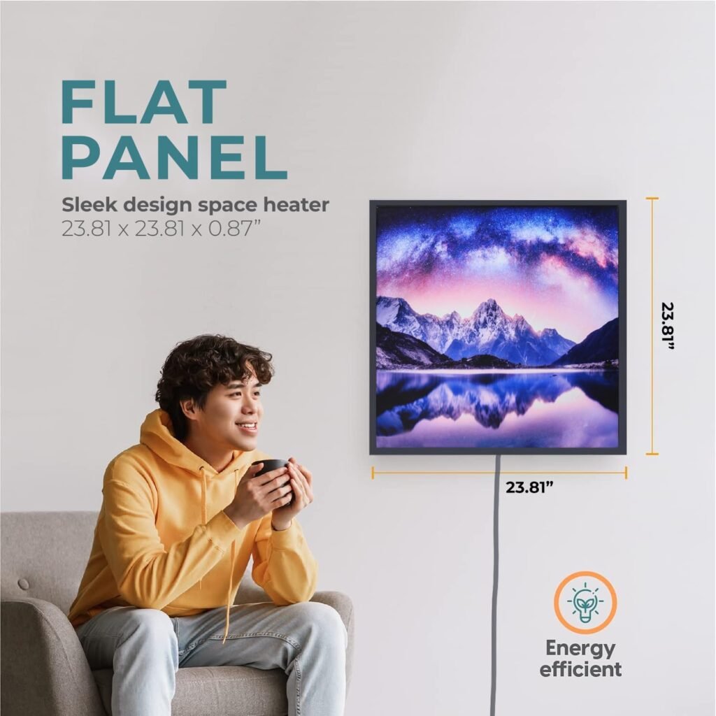 EconoHome 400W Infrared Wall Heater - Radiant Wall Heaters - Quick  Even Heat Distribution, Silent Fanless Operation, Thin  Sleek Profile - Overheat Protection Feature EconoHome 400W Infrared Wall Heater - Radiant Wall Heaters - Quick  Even Heat Distribution, Silent Fanless Operation, Thin  Sleek Profile - Overheat Protection Feature