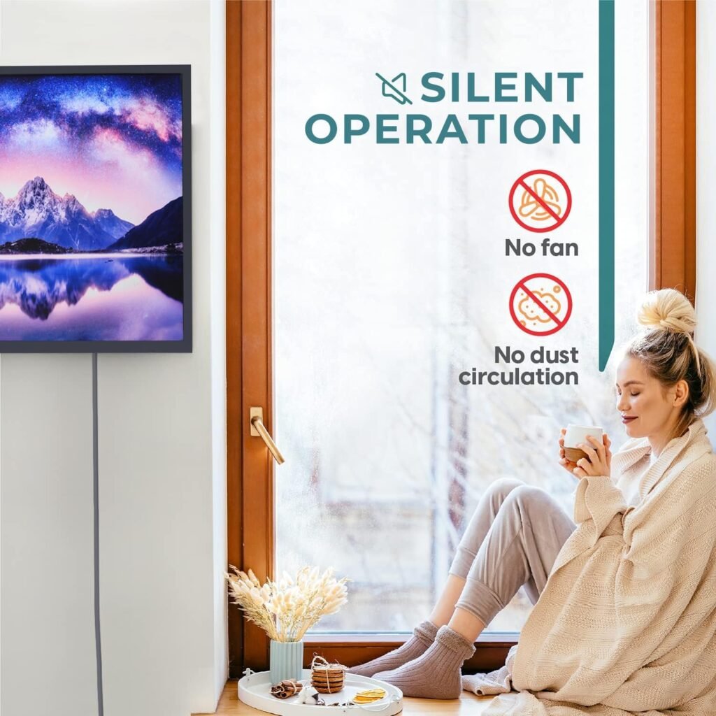 EconoHome 400W Infrared Wall Heater - Radiant Wall Heaters - Quick  Even Heat Distribution, Silent Fanless Operation, Thin  Sleek Profile - Overheat Protection Feature EconoHome 400W Infrared Wall Heater - Radiant Wall Heaters - Quick  Even Heat Distribution, Silent Fanless Operation, Thin  Sleek Profile - Overheat Protection Feature