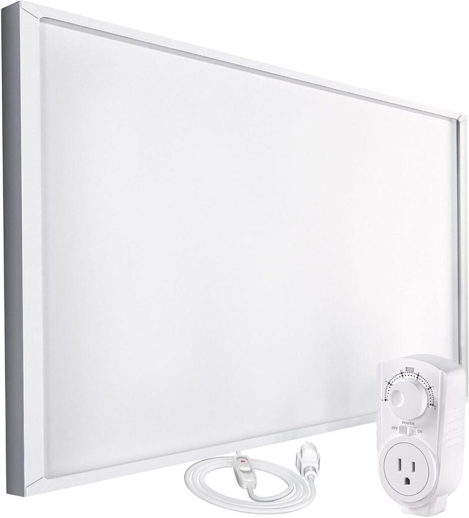 EconoHome 600W Infrared Wall Heater - with Plugin Stat - Radiant Wall Heaters - Quick  Even Heat Distribution, Silent Fanless Operation, Thin  Sleek Profile - Overheat Protection Feature EconoHome 600W Infrared Wall Heater - with Plugin Stat - Radiant Wall Heaters - Quick  Even Heat Distribution, Silent Fanless Operation, Thin  Sleek Profile - Overheat Protection Feature