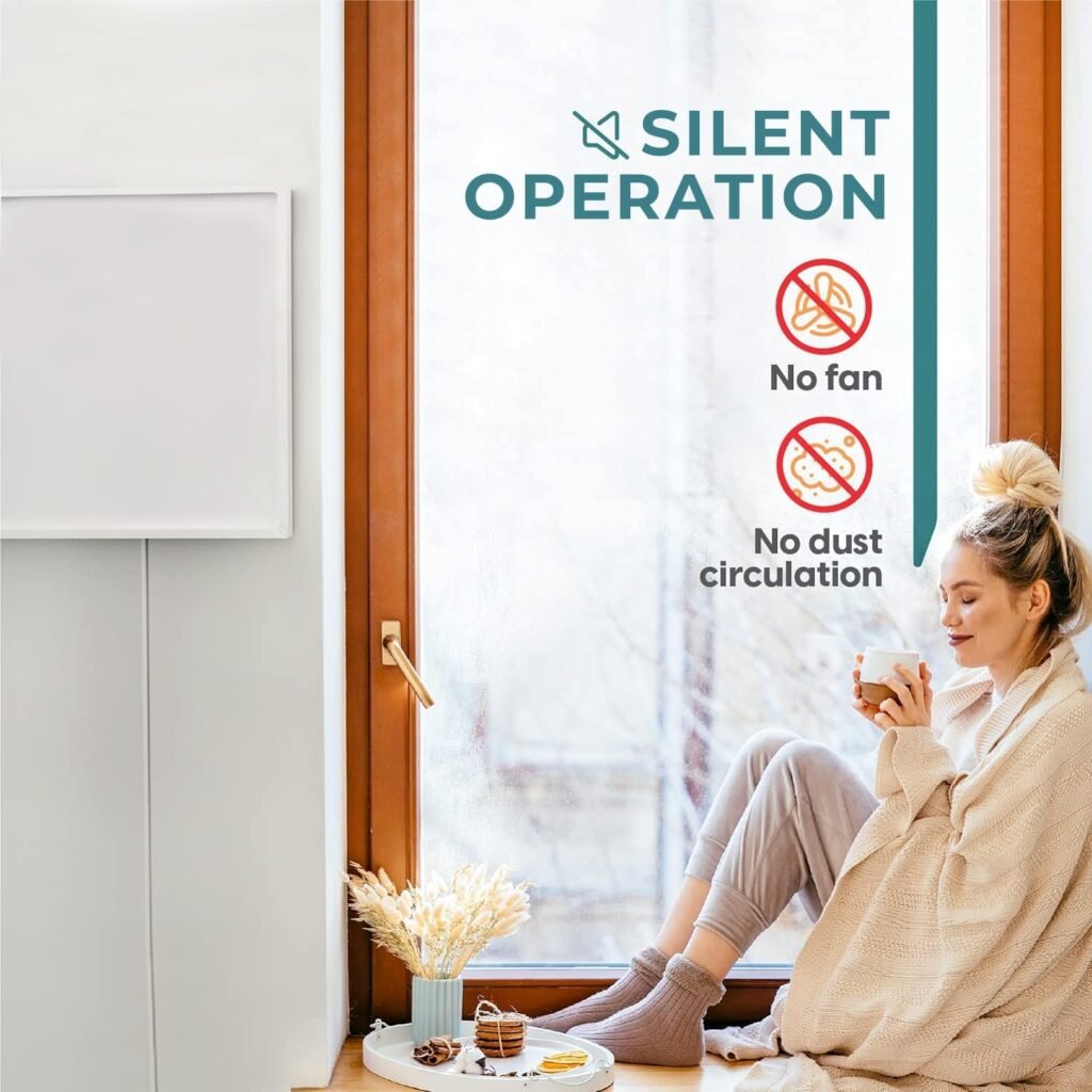 EconoHome 600W Infrared Wall Heater - with Plugin Stat - Radiant Wall Heaters - Quick  Even Heat Distribution, Silent Fanless Operation, Thin  Sleek Profile - Overheat Protection Feature EconoHome 600W Infrared Wall Heater - with Plugin Stat - Radiant Wall Heaters - Quick  Even Heat Distribution, Silent Fanless Operation, Thin  Sleek Profile - Overheat Protection Feature