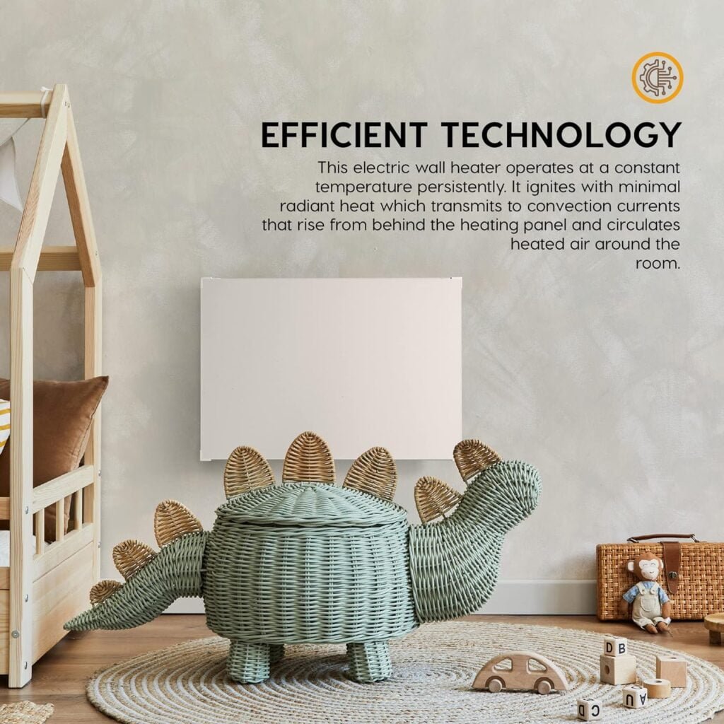 EconoHome Wall Mount Space Heater Panel with Nano Binder - 250 Watt Splashproof Convection Heater - Ideal for 100 Sq Ft Room or Bathroom - 120V Electric Heater EconoHome Wall Mount Space Heater Panel with Nano Binder - 250 Watt Splashproof Convection Heater - Ideal for 100 Sq Ft Room or Bathroom - 120V Electric Heater