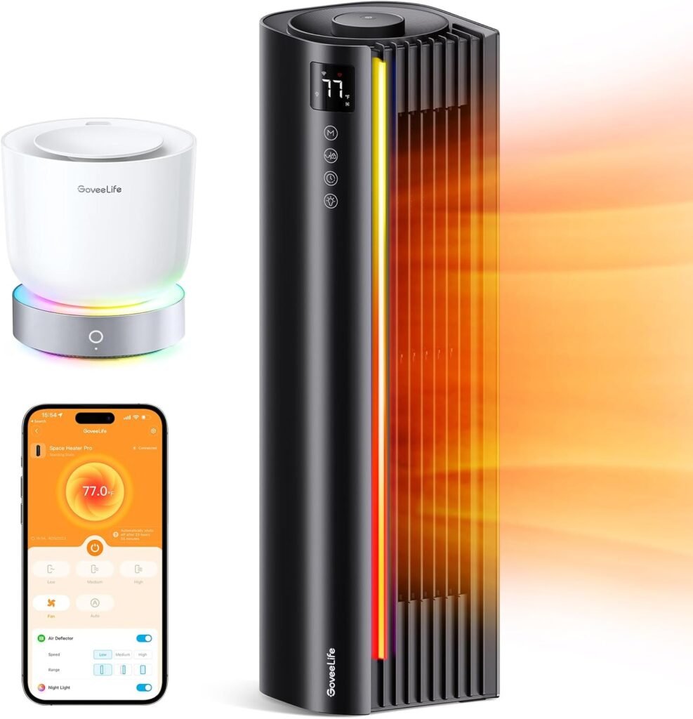 GoveeLife 22” Oscillating Smart Space Heater Pro Bundle with Essential Oil Diffuser,Enjoy the Ultimate Lighting Experience GoveeLife 22” Oscillating Smart Space Heater Pro Bundle with Essential Oil Diffuser,Enjoy the Ultimate Lighting Experience