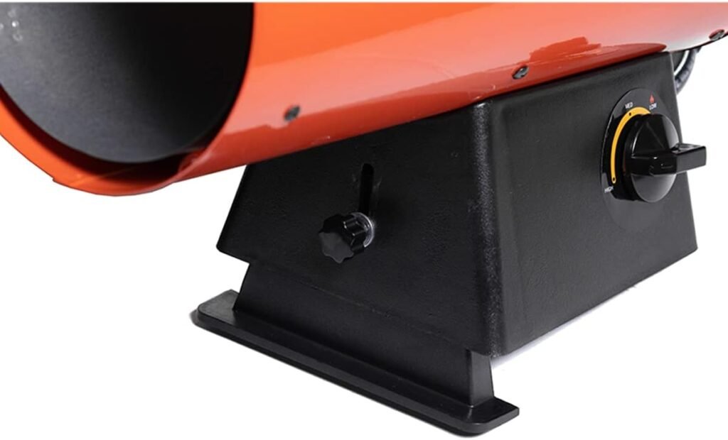 HeatFast HF125G Portable Home, Jobsite, Construction Site Forced Air Liquid Propane Salamander Torpedo Space Heater with Variable Temperature Control, 125,000 BTU, orange, Medium