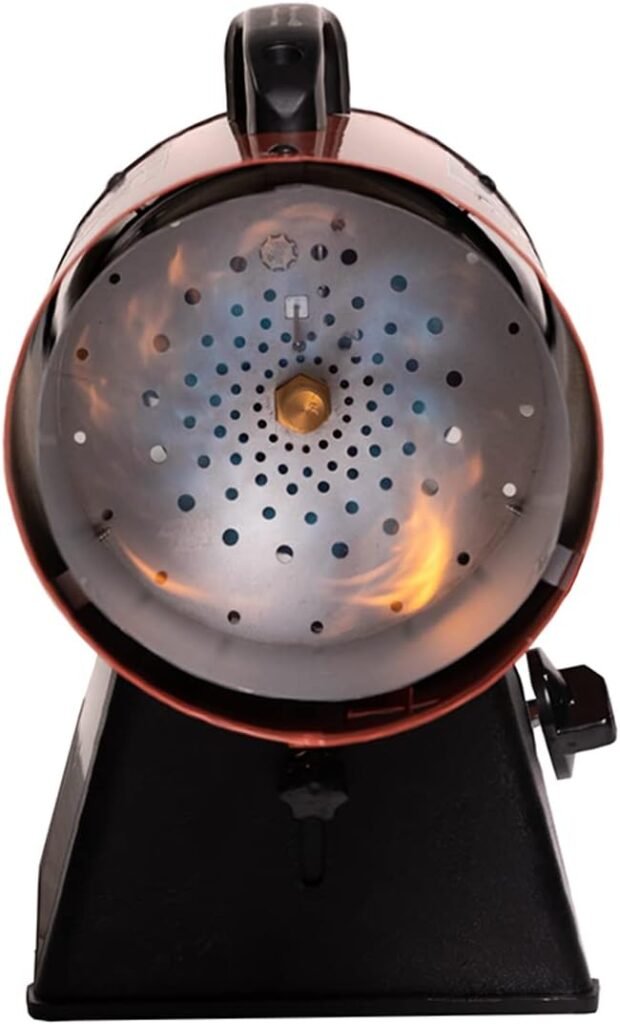 HeatFast HF125G Portable Home, Jobsite, Construction Site Forced Air Liquid Propane Salamander Torpedo Space Heater with Variable Temperature Control, 125,000 BTU, orange, Medium