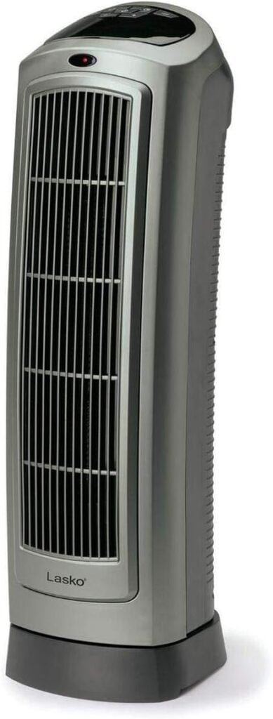 Lasko 1500W Portable Oscillating Ceramic Heater Tower w/Digital Display, 2 Pack