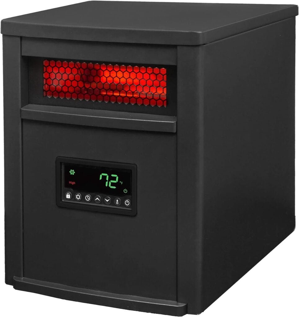 LifeSmart LifePro 1500W Portable Electric Infrared Quartz Indoor Space Heater with 8 Adjustable Heating Elements and Remote Control, Black LifeSmart LifePro 1500W Portable Electric Infrared Quartz Indoor Space Heater with 8 Adjustable Heating Elements and Remote Control, Black