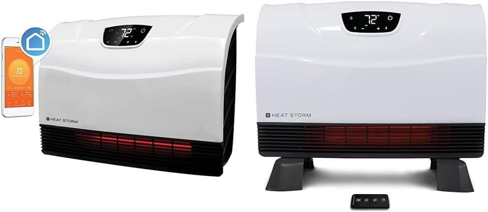 NEW Touch Screen - 1500 Watt ~ Infrared Space Heater ~ Wall Mounted ~ Wifi Enabled Grey with WIFI NEW Touch Screen - 1500 Watt ~ Infrared Space Heater ~ Wall Mounted ~ Wifi Enabled Grey with WIFI