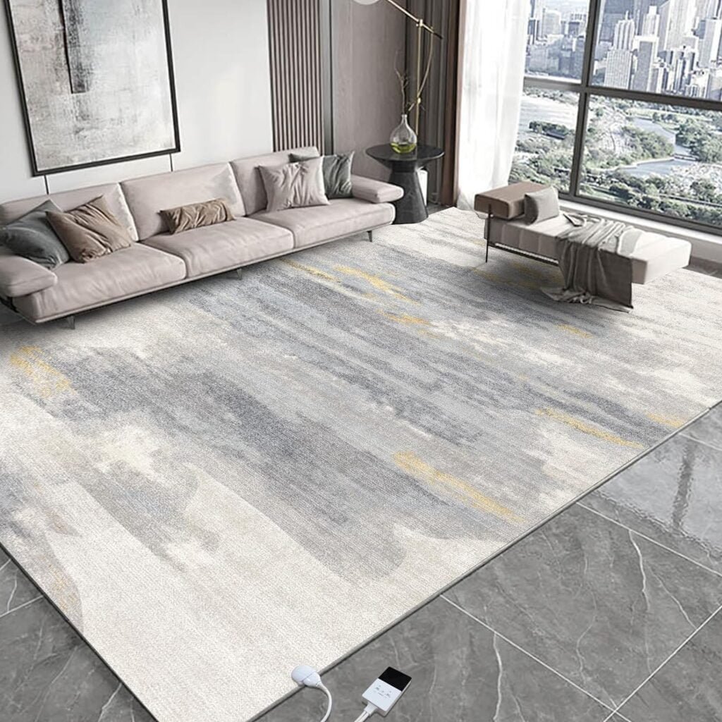 NujorWarm Heated Area Rug Space Heater Graphene Electric Heating Carpet, Floor Heating Mat with Timer Quick Heating Living Room Bedroom Dining WS 120V 1700W 160 * 230cm 5.2 * 7.5Ft NujorWarm Heated Area Rug Space Heater Graphene Electric Heating Carpet, Floor Heating Mat with Timer Quick Heating Living Room Bedroom Dining WS 120V 1700W 160 * 230cm 5.2 * 7.5Ft