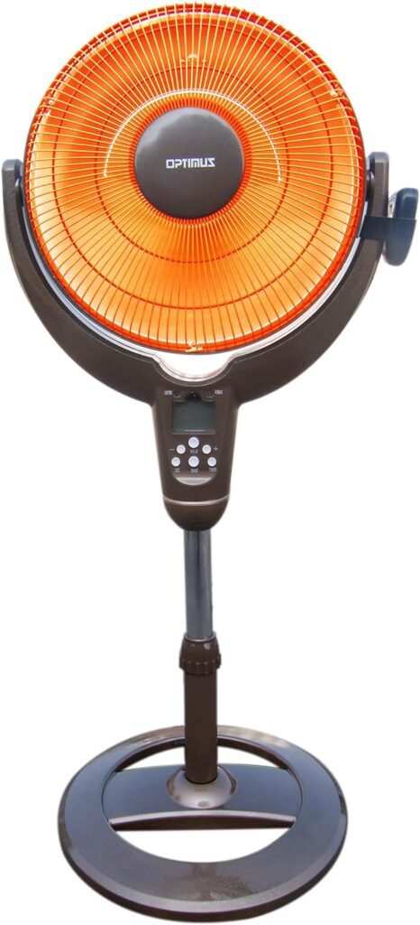 Optimus 14 Oscil Pedestal Digital Dish Remote Heater, Black Optimus 14 Oscil Pedestal Digital Dish Remote Heater, Black