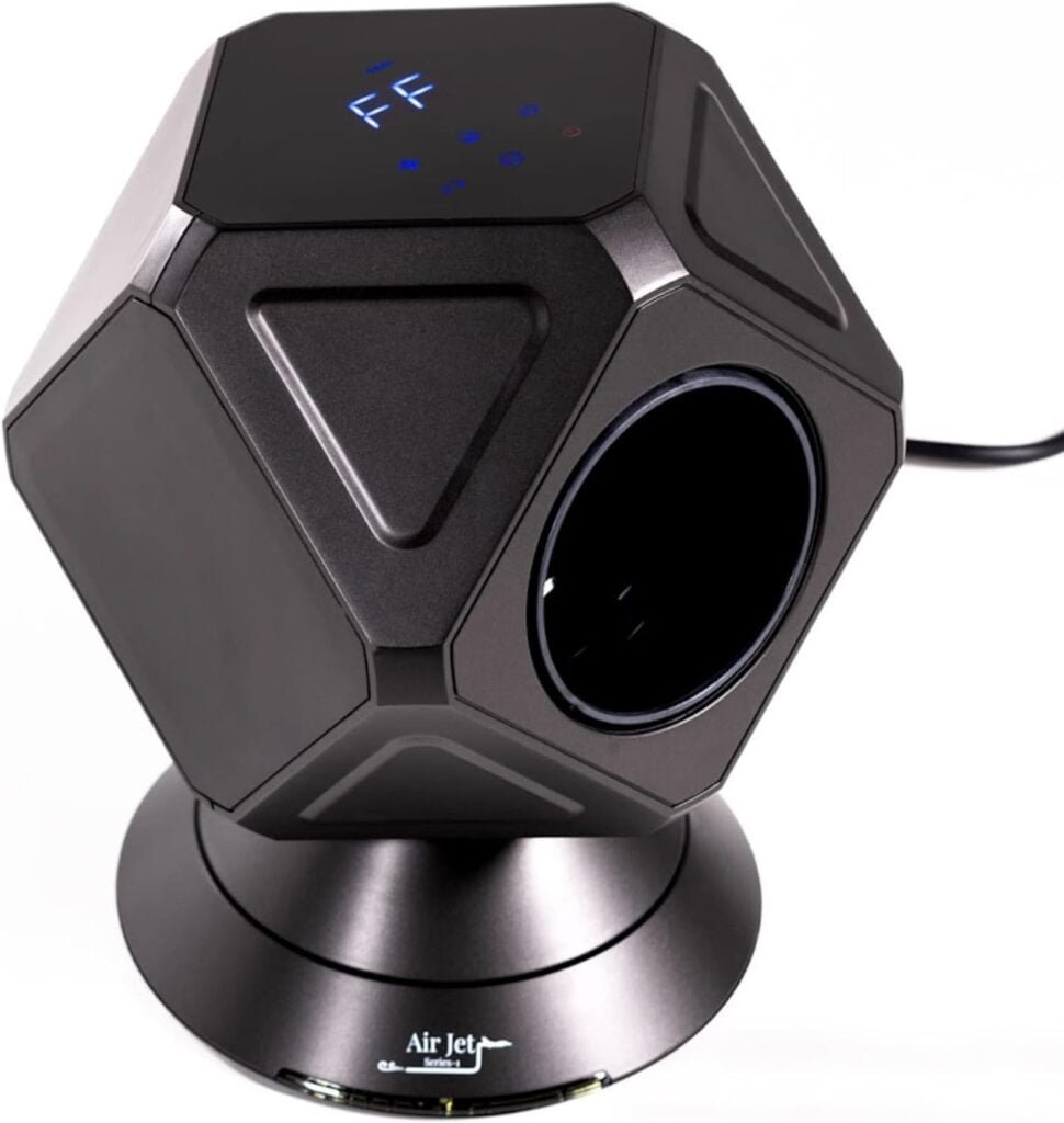 PROPER Air Jet Series-1 Infrared Space Heater Cooler Fan Combo |1500/950 Watt | 10- Fan Speeds | 5- Modes | 40-90 Degree Thermostat | For Indoor use