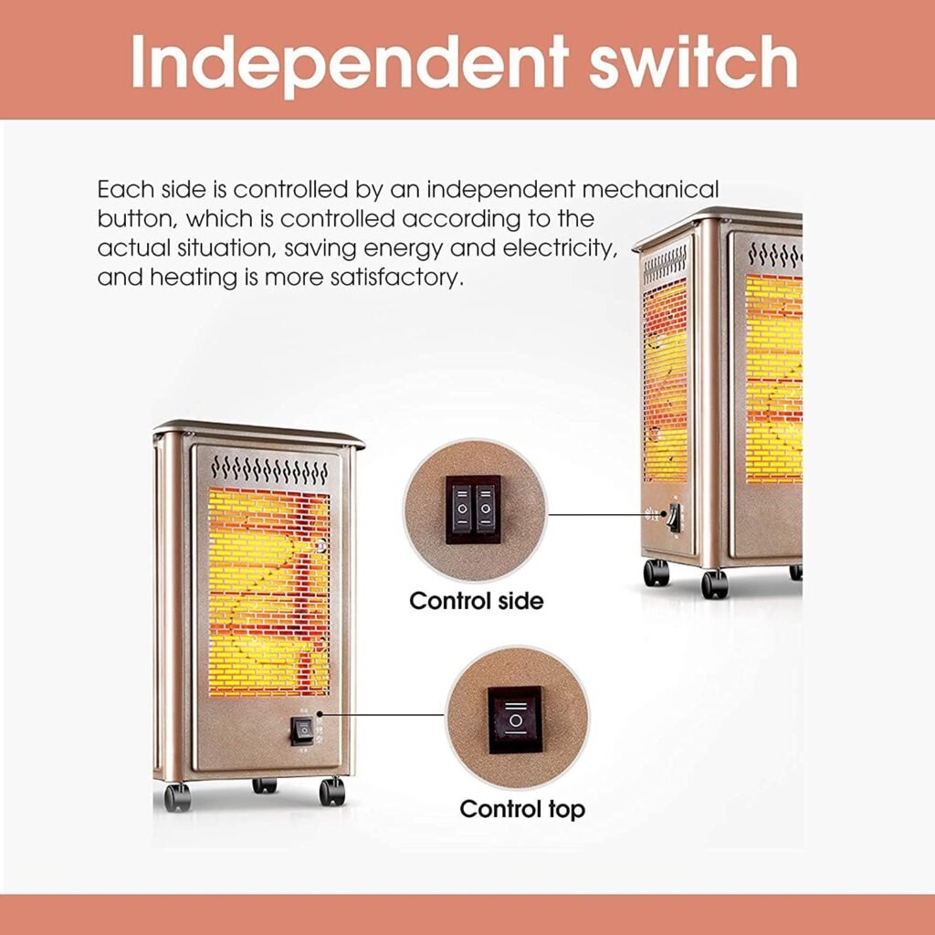RILOOP 2000W Compact Electric Freestanding Heater with Baking Tray on the Top,Patio Heaters,Can Barbecue and Heated,Garden Stoves RILOOP 2000W Compact Electric Freestanding Heater with Baking Tray on the Top,Patio Heaters,Can Barbecue and Heated,Garden Stoves