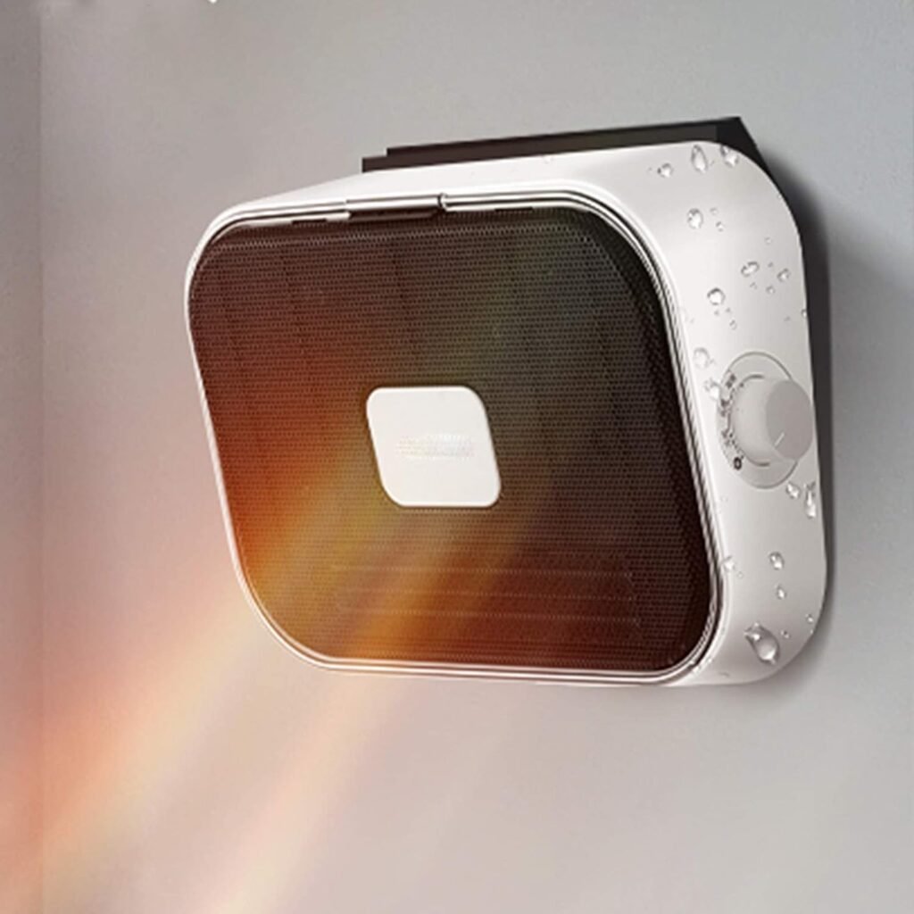 RILOOP Electric Fan Heater Wall Mounted Bathroom Warmers down Flow with Water Splash Proof Function 2 Heat Settings 2000W RILOOP Electric Fan Heater Wall Mounted Bathroom Warmers down Flow with Water Splash Proof Function 2 Heat Settings 2000W