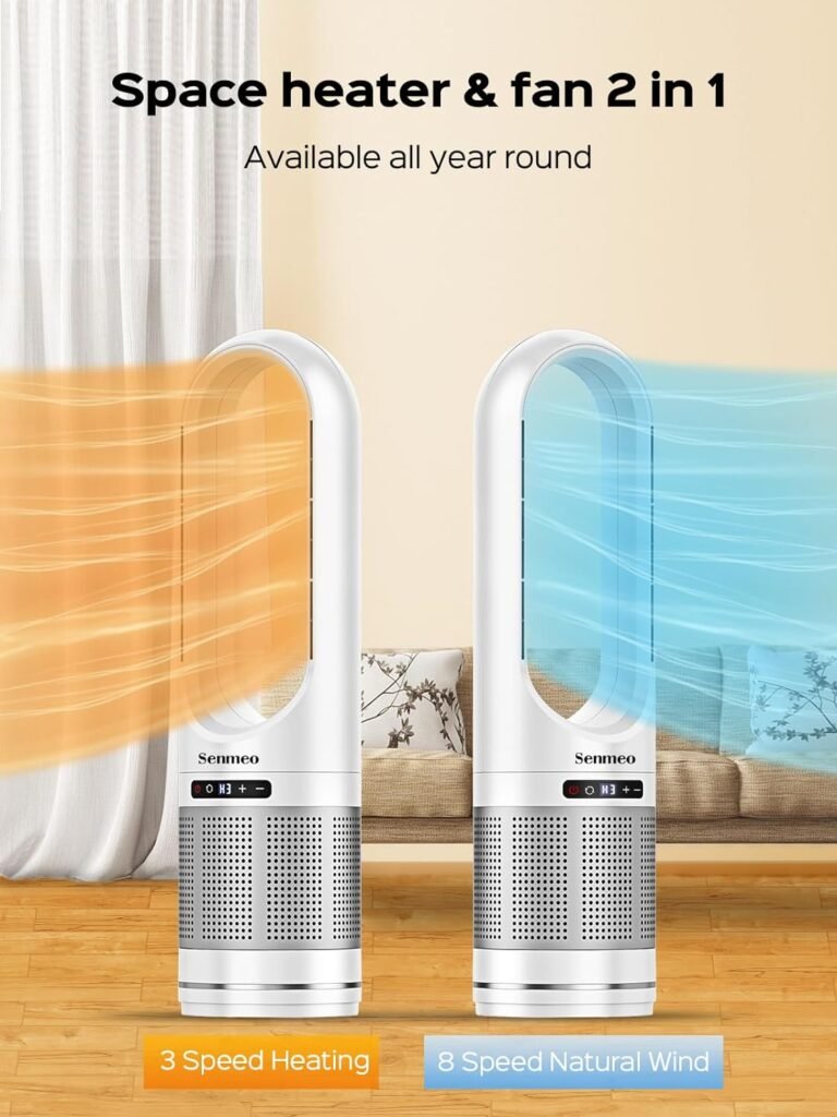 Senmeo Space Heater, 1200W Electric Heater with Air Purification, 13 Modes, 90° Oscillating Room Heater, Thermostat, Overheat  Tip-Over Protection, 8H Timer, Remote Control, heaters for Indoor Use Senmeo Space Heater, 1200W Electric Heater with Air Purification, 13 Modes, 90° Oscillating Room Heater, Thermostat, Overheat  Tip-Over Protection, 8H Timer, Remote Control, heaters for Indoor Use