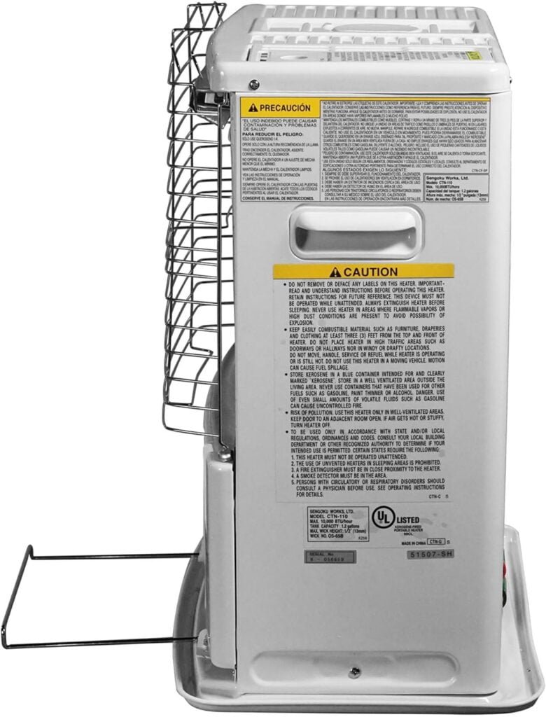 Senoku HeatMate Economic Portable Radiant Kerosene 10,000 BTU Space Heater with Automatic Safety Shut Off for 380 Square Feet of Indoor/Outdoor Spaces