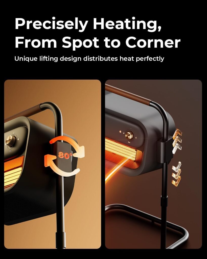 Sothing Portable Electric Space Heater - Sideboard Space Floor Heater 1500W PTC, Adjustable Height  Angle Bedroom Heater with Sleep Mode, Bathroom Heater, Heater for Office, Large Space Heater Sothing Portable Electric Space Heater - Sideboard Space Floor Heater 1500W PTC, Adjustable Height  Angle Bedroom Heater with Sleep Mode, Bathroom Heater, Heater for Office, Large Space Heater