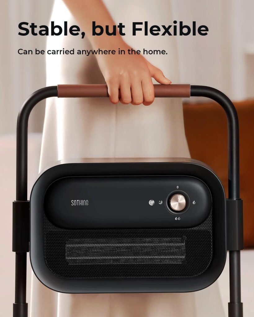 Sothing Portable Electric Space Heater - Sideboard Space Floor Heater 1500W PTC, Adjustable Height  Angle Bedroom Heater with Sleep Mode, Bathroom Heater, Heater for Office, Large Space Heater Sothing Portable Electric Space Heater - Sideboard Space Floor Heater 1500W PTC, Adjustable Height  Angle Bedroom Heater with Sleep Mode, Bathroom Heater, Heater for Office, Large Space Heater