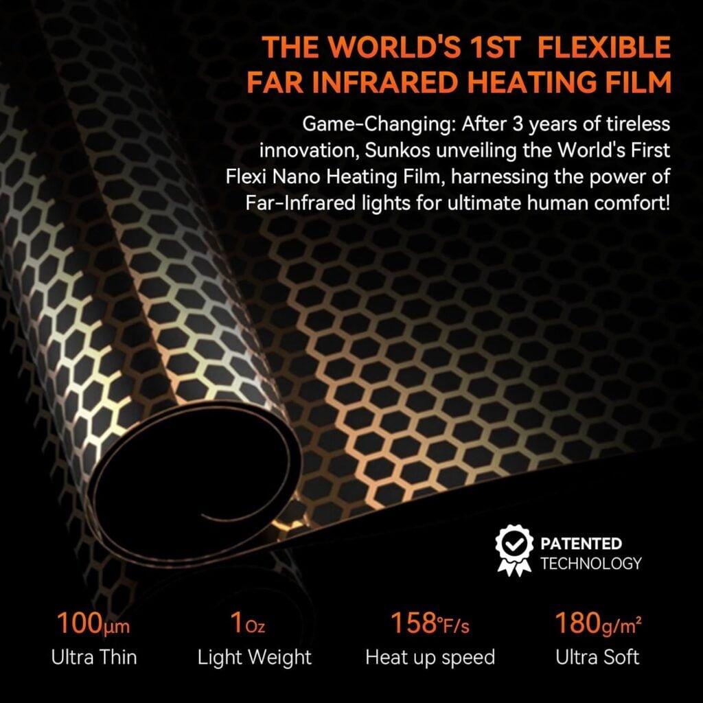 Sunkos Portable Electric Space Heater - Safe and Quiet Heater for Indoor, Large Room, Office, Bedroom, and Garage Use, Advanced Far-Infrared Heat with Thermostat, No Fan Light, Energy Efficient Sunkos Portable Electric Space Heater - Safe and Quiet Heater for Indoor, Large Room, Office, Bedroom, and Garage Use, Advanced Far-Infrared Heat with Thermostat, No Fan Light, Energy Efficient