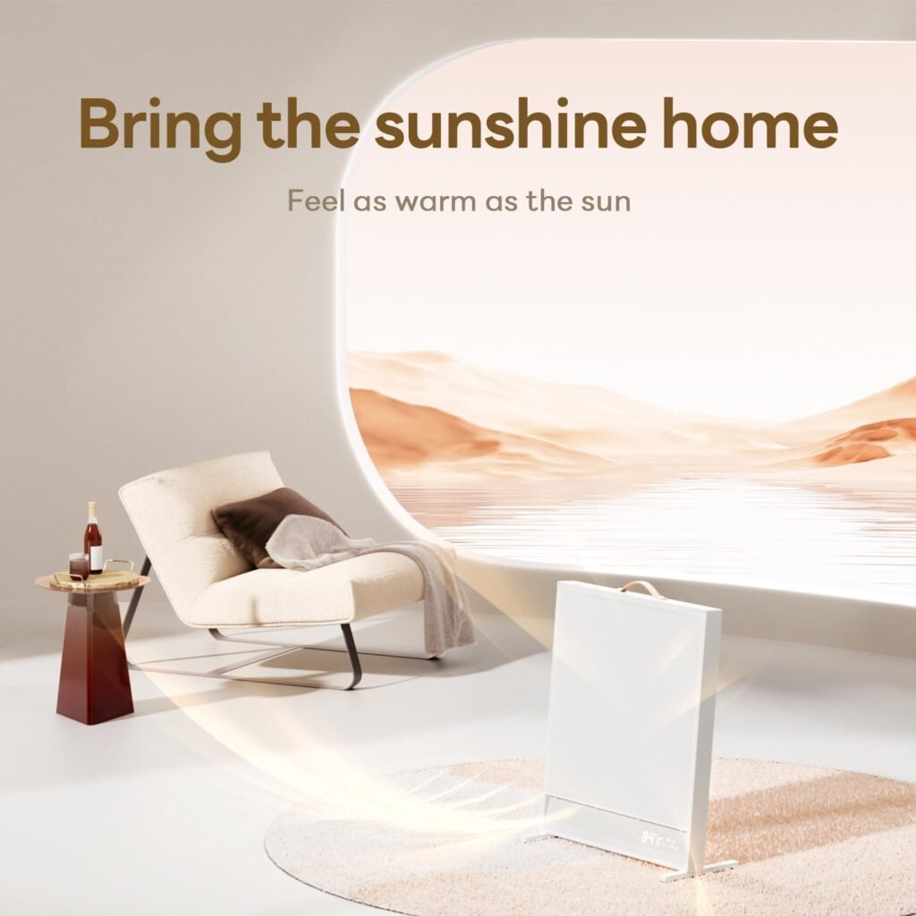 SUNKOS Space Heater for Indoor Use - 1500W Portable Far Infrared Heater with Thermostat, Timer, Eco Mode, WiFi App, Remote, Large  Quite Electric Space Heaters for Large Room, Bedroom, Beige SUNKOS Space Heater for Indoor Use - 1500W Portable Far Infrared Heater with Thermostat, Timer, Eco Mode, WiFi App, Remote, Large  Quite Electric Space Heaters for Large Room, Bedroom, Beige