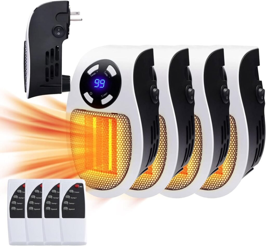 Toastyheater, Toasty Heater Portable Heater, Ecoheat Heater, Toasty Heater Plug In, 500W Fast Heating Small Plug In Wall Heater, Low Wattage Space Heater for Room Home Office (D-4pc,white) Toastyheater, Toasty Heater Portable Heater, Ecoheat Heater, Toasty Heater Plug In, 500W Fast Heating Small Plug In Wall Heater, Low Wattage Space Heater for Room Home Office (D-4pc,white)