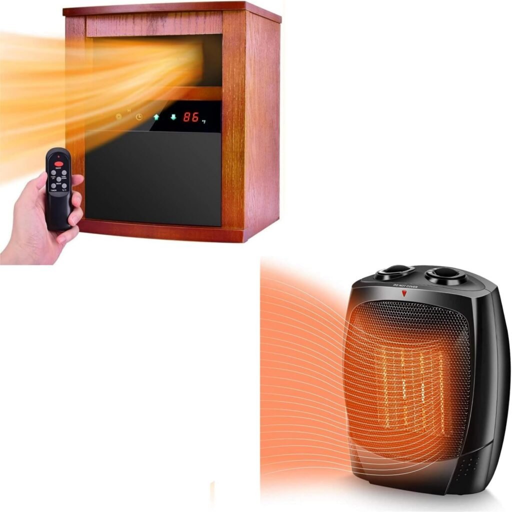 TRUSTECH Desk Heater and Infrared Heater, 1500W Space Heaters for Indoor Use, Fast Heating Electric Space Heater, 3 Modes, Tip-over Overheat Protection, Portable Small Heater for Room Office Home TRUSTECH Desk Heater and Infrared Heater, 1500W Space Heaters for Indoor Use, Fast Heating Electric Space Heater, 3 Modes, Tip-over Overheat Protection, Portable Small Heater for Room Office Home