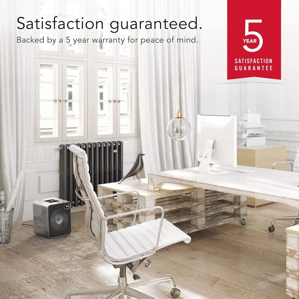 Vornado VMHi600 Whole Room Metal Space Heater, Digital Thermostat, Remote Control, 1500 Watts, Stainless Steel