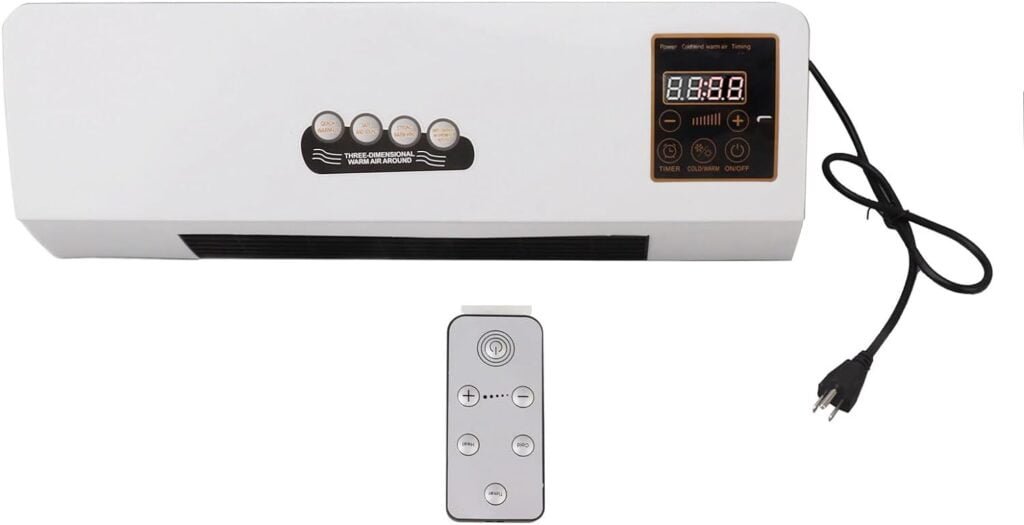 Wall Mounted Heater, Air Conditioner Electric Space Heater Dual Use Wide Angles Mobile Small Air Conditioner with Remote Control for Bedroom Living Room Office (US Plug 110V) Wall Mounted Heater, Air Conditioner Electric Space Heater Dual Use Wide Angles Mobile Small Air Conditioner with Remote Control for Bedroom Living Room Office (US Plug 110V)
