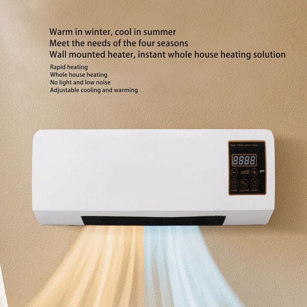 Wall Mounted Heater, Air Conditioner Electric Space Heater Dual Use Wide Angles Mobile Small Air Conditioner with Remote Control for Bedroom Living Room Office (US Plug 110V) Wall Mounted Heater, Air Conditioner Electric Space Heater Dual Use Wide Angles Mobile Small Air Conditioner with Remote Control for Bedroom Living Room Office (US Plug 110V)